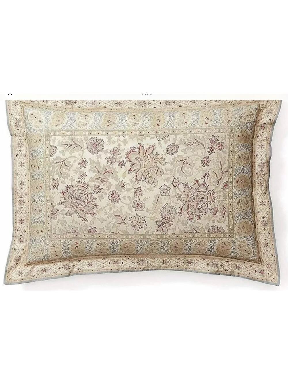 Ralph Lauren HALF MOON BAY PHOEBE Standard Size Sham Case blue ivory pink